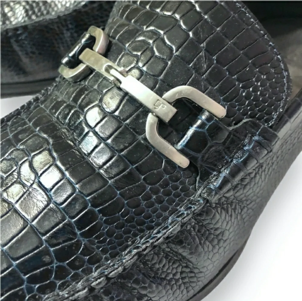 DONALD J PLINER Croc Embossed Darrin Loafer